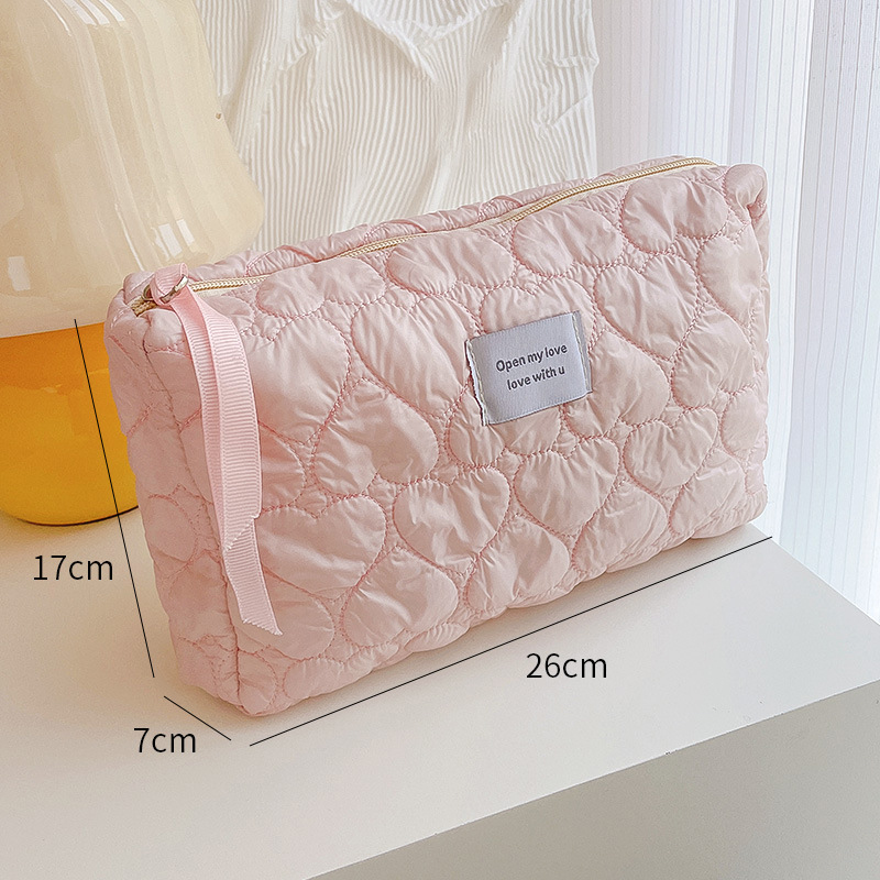 JTCB-B210Cream cosmetic bag, portable large-capacity niche storage bag, travel wash bag