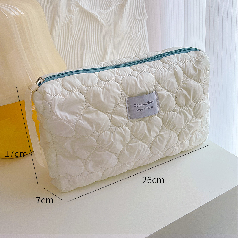 JTCB-B210Cream cosmetic bag, portable large-capacity niche storage bag, travel wash bag