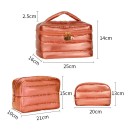 JTCB-J088Gilt leather cosmetic bag, lightweight, soft, skin-friendly and waterproof cosmetic storage bag