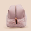 Pink Plush Elegant Large Capacity Makeup Storage Bag