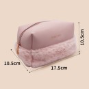 Pink Plush Elegant Large Capacity Makeup Storage Bag