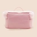 Pink Plush Portable Makeup Storage Bag