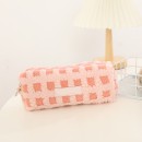 JTCB-Y040Waffle lamb plush pencil case niche student stationery storage bag