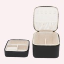 JTF-J002 Portable travel simple and compact PU jewelry layered storage box