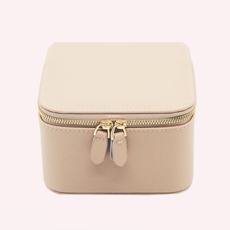 JTF-J002 Portable travel simple and compact PU jewelry layered storage box