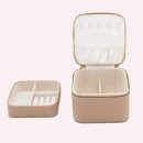 JTF-J002 Portable travel simple and compact PU jewelry layered storage box