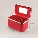 Large-capacity minimalist makeup portable travel metal frame cosmetic case