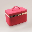 Large-capacity minimalist makeup portable travel metal frame cosmetic case