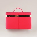 Large-capacity minimalist makeup portable travel metal frame cosmetic case